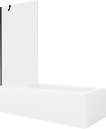 Ванна, со стеной со стенкой, свободно устанавливаемая Mexen Vega, 160 см x 70 см x 40 см, прямоугольный, белый цв./черный цв.
