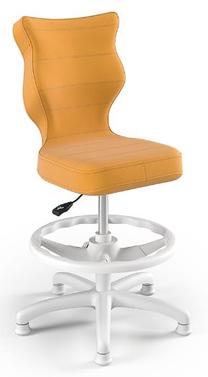 Laste töötool Petit VT35 Size 3 HC+F, 30 x 55 x 76.5 - 89.5 cm, valge v./kollane v.
