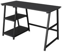 Rašomasis stalas su lentyna Kalune Design Paradiso, 120 cm x 50 cm, 77 cm, antracito sp./juoda sp.