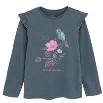 Krekls ar garām piedurknēm, klasisks, meitenēm Cool Club Delight CCG2711794, zilimelns krās., 110 cm