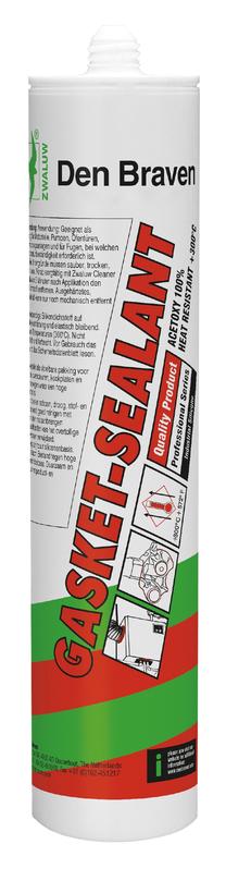 Hermetikas Den Braven Gasket-Sealant, 300 ml, raudona sp.