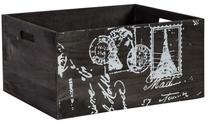 Daiktadėžė Home4you, juoda sp., 33 x 23 x 16 cm