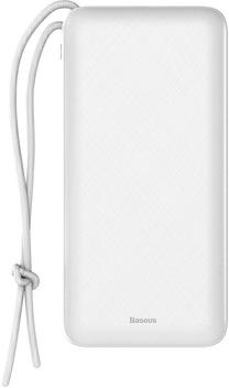 Nešiojamas įkroviklis (Power bank) Baseus, 20000 mAh, balta sp.
