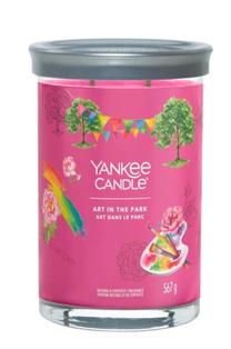 Свеча, ароматическая Yankee Candle Signature Art in the Park, 65 - 80 час, 567 г, прозрачный цв./розовый цв.