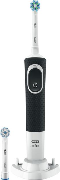 Elektrinis dantų šepetėlis Braun Oral-B Vitality 150 Cross Action, juoda sp., su stovu Prekė su pažeista pakuote.