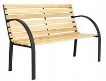 Āra sols Anna, melns krās./koka krās., 62 cm x 120 cm x 82 cm