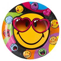 Vienkartinės lėkštės Smiley 552426, Ø 23 cm, 8 vnt.