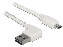 Laidas Delock USB 2.0 A male, Micro USB 2.0 B male, 1 m, balta sp.