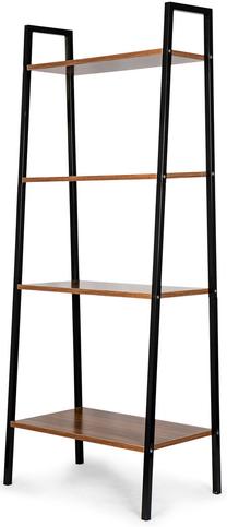 Lentyna GoodHome Bookcase 4, ruda/juoda, 60 cm x 35 cm x 148 cm