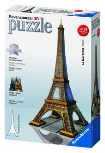 3D dėlionė Ravensburger Eiffel Tower Paris 125562, 16 cm x 16 cm, 216 vnt., įvairių spalvų