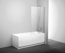 Ванная стенка Ravak PVS1-80, 80 см x 140 см x 80 см, белый цв./прозрачный