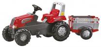 Traktors ar pedāļiem Rolly Toys Junior RT, sarkana krās./pelēka krās.