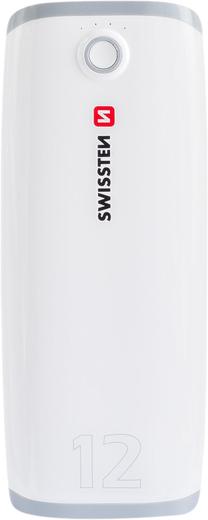 Lādētājs-akumulators (Power bank) Swissten, 12000 mAh, balta krās.