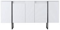 Spintelė Kalune Design Luxe 618BLY1176, balta sp./juoda sp., 35 cm x 160 cm x 80 cm