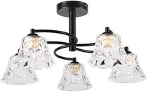 Lampa griesti Candellux Lighting Sudan 35-56160, E27, 5 x 40 W, caurspīdīga krās. / melna krās.