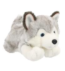 Mīkstā rotaļlieta suns Keel Toys Signature Husky, balta krās./pelēka krās., 30 cm