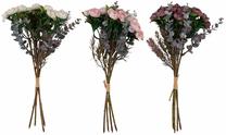 Букет искусственных цветов, роза Home4you Flowerly, (цвет/дизайн выбирается случайным образом), 26 см
