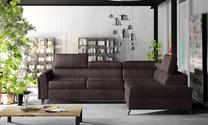 Kampinė sofa Kairos Mat Velvet 29, ruda sp., dešininė, 200 x 265 cm x 95 cm