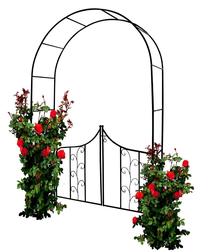 Augalo atrama PERG-N6092, 138 cm x 40 cm, 240 cm, plienas/metalas, juoda sp.