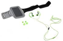 Laidinės ausinės Platinet 2in1 Sport 2in1 Sport Stereo, žalia sp.