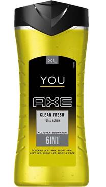 Kūno prausimosi želė vyrams Axe Clean Fresh 6In1, 400 ml