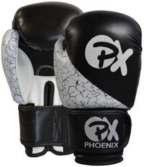 Боксерские перчатки Phoenix Strike, белый цв./черный цв., 11 oz