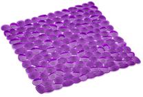 Vannas istabas paklājs Spirella Pebble, violeta krās., 54 cm x 54 cm