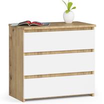 Komoda Akord CL3 3SZ CLP, ąžuolo sp./balta sp., 57 cm x 60 cm x 35 cm