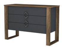 Комод Kalune Design Bumerang 804TRH3517, антрацитовый цв./ореховый цв., 76 см x 110 см x 44.8 см