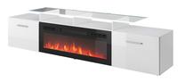 TV staliukas Cama Meble Rova, balta sp., 190 cm x 37 cm x 48 cm