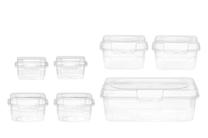 Pārtikas kastes komplekts 4Living 633921, 0.15 - 2.7 l, 28 cm x 17.5 cm, caurspīdīga krās., 7 gab.