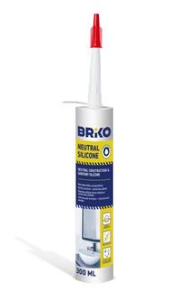Герметик Briko Neutral Silicone, 300 мл, белый цв.