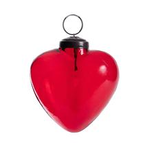 Eglutės žaisliukas Homla Indis Heart, raudona sp., 7.5 cm, stiklas