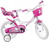 Vaikiškas dviratis Dino Bikes Hello Kitty 164 R-HK2, balta sp./rožinė sp., 11", 16"