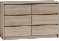 Komoda Karo K120, ruda sp./smėlio sp., 75 cm x 40 cm x 120 cm