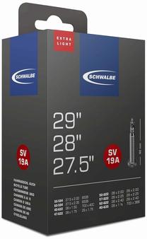 Dviračių padangų kamera Schwalbe ExtraLight 10430943, guma, juoda sp., 27.5", 1.5"
