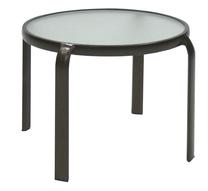 Lauko stalas Home4you Montreal, skaidri sp./ruda sp., 52 cm x 52 cm x 43 cm