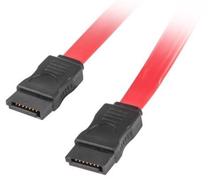 Vads Lanberg SATA - SATA CA-SASA-10CU-0100-R SATA 7-pin female, SATA 7-pin female, 1 m, sarkana krās.