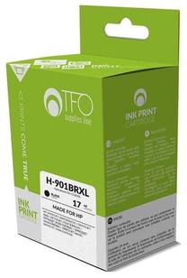 Tintes printera kasetne TFO H-901BRXL (CC654A) Remanufactured, melna krās., 17 ml