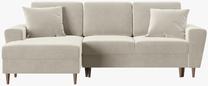 Kampinė sofa - lova Micadoni Moghan MIC_LCF_2_F2_MOGHAN1, smėlio sp., kairinė, 241 x 145 cm x 88 cm