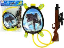Žaislinis vandens šautuvas su kuprine Lean Toys WATER sHOOT gAME Įvairių spalvų