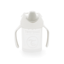 Puodelis su snapeliu Twistshake Mini 78053, 230 ml, 4 mėn., 8 cm, silikonas/polipropilenas (pp)/termoplastinė guma (tpe), balta sp.