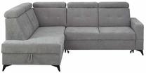 Kampinė sofa - lova Amado, pilka sp., kairinė, 186 x 246 cm x 103 cm