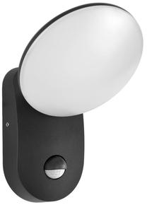 Sieninis lauko šviestuvas Italux Monti D-sensor, 7W, LED, IP54, juoda sp., 14 cm x 17.5 cm