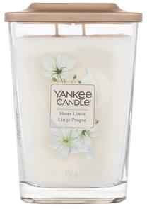 Žvakė, aromatinė Yankee Candle Elevation Sheer Linen, 65 - 75 h, 552 g, balta sp.