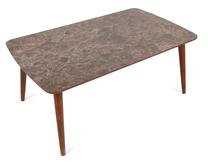 Kavos staliukas Kalune Design Comfort, ruda sp./pilka sp., 100 cm x 60 cm x 41.5 cm