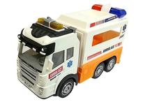 Žaislinis greitosios pagalbos automobilis Lean Toys Ambulance LT5392, balta sp./oranžinė sp.