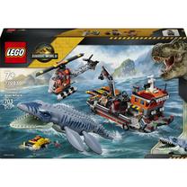 Konstruktorius LEGO® Jurassic World Dinozauro mozazauro valties puolimas 77983, 703 vnt.