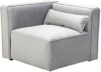 Modulinė sofa Kayoom Presley 125, sidabro sp./pilka sp., 87 x 86 cm x 68 cm