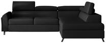 Kampinė sofa Kairos Soft 11, juoda sp., dešininė, 197 x 265 cm x 95 cm